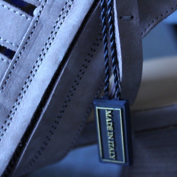 FABIANELLI NEW WITH OUT TAGS LEATHER STACKED-HEEL SADALS SIZE 40 MADE IN ITALY - Picture 5 of 5